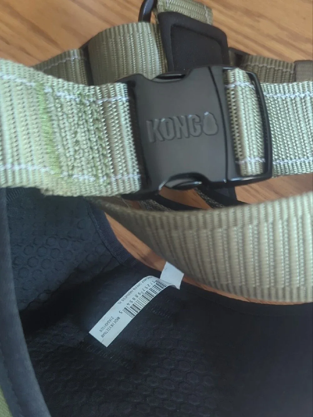 Kong Olive Green Padded Dog Harness with Black Trim